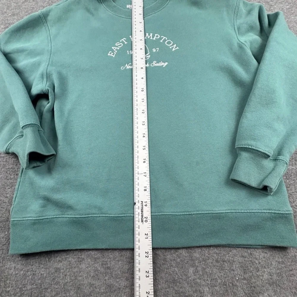 Hollister East Hampton New York Sailing‎ Sweatshirt XXS Crewneck Green Nautical